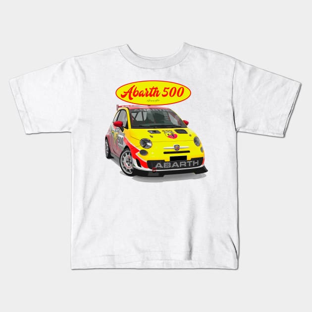 ABARTH 500 500 Kids T-Shirt by PjesusArt